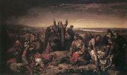 Soma Orlai Petrich Ms. Perenyi Gathering the Dead after the Battle at Mohacs France oil painting artist